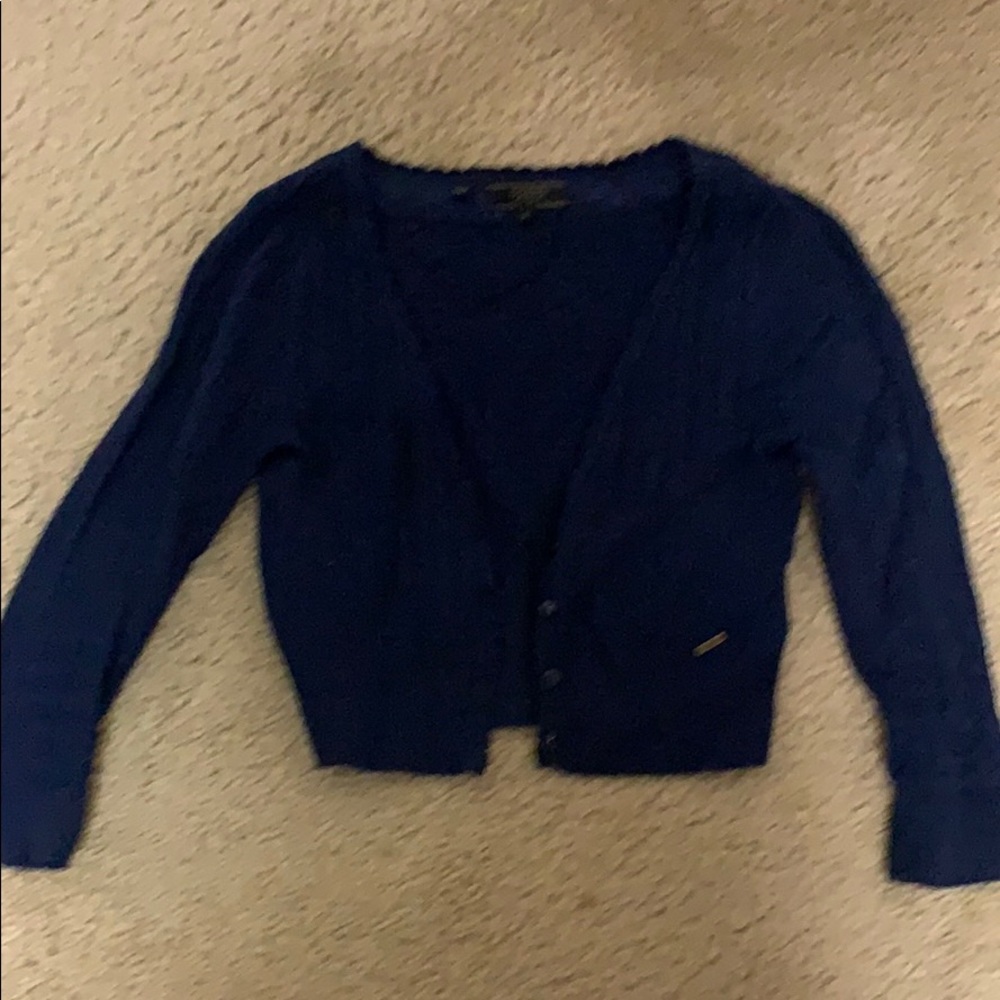 Navy shrug sweater